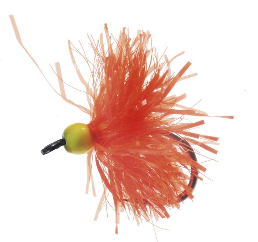 STILLWATER BARBLESS NEON ORANGE BEADED BLOB