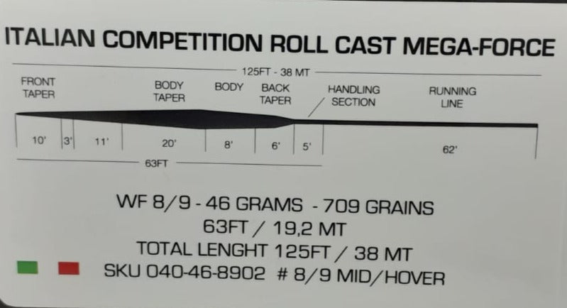 Soldarini Fly Line Specialist Competition Roll Cast wf 8/9 hover 0,6-1,0 ips