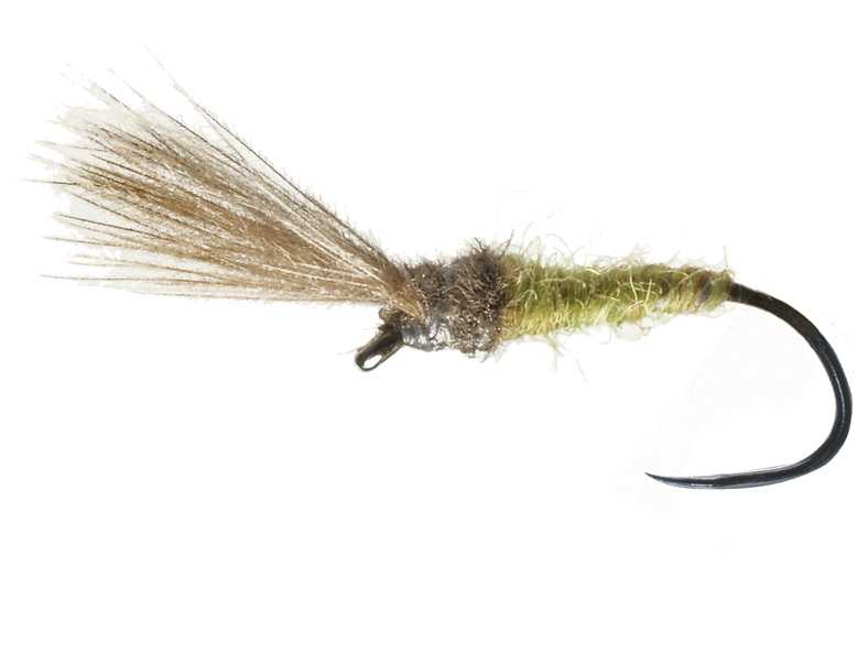 DRY FLY SPECIAL BARBLESS OLIVE SHUTTLECOCK