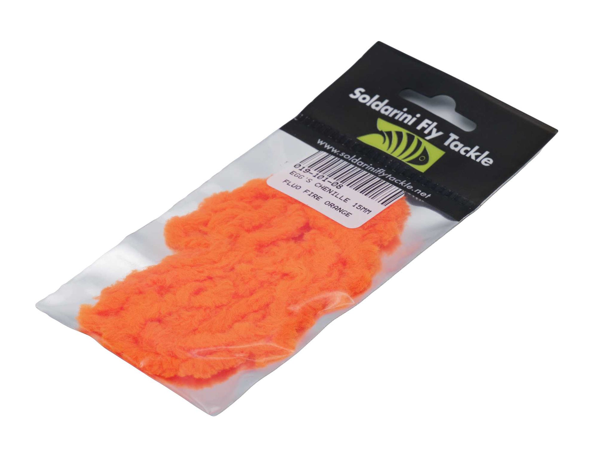Eggs chenille 15mm FLUO FIRE  ORANGE