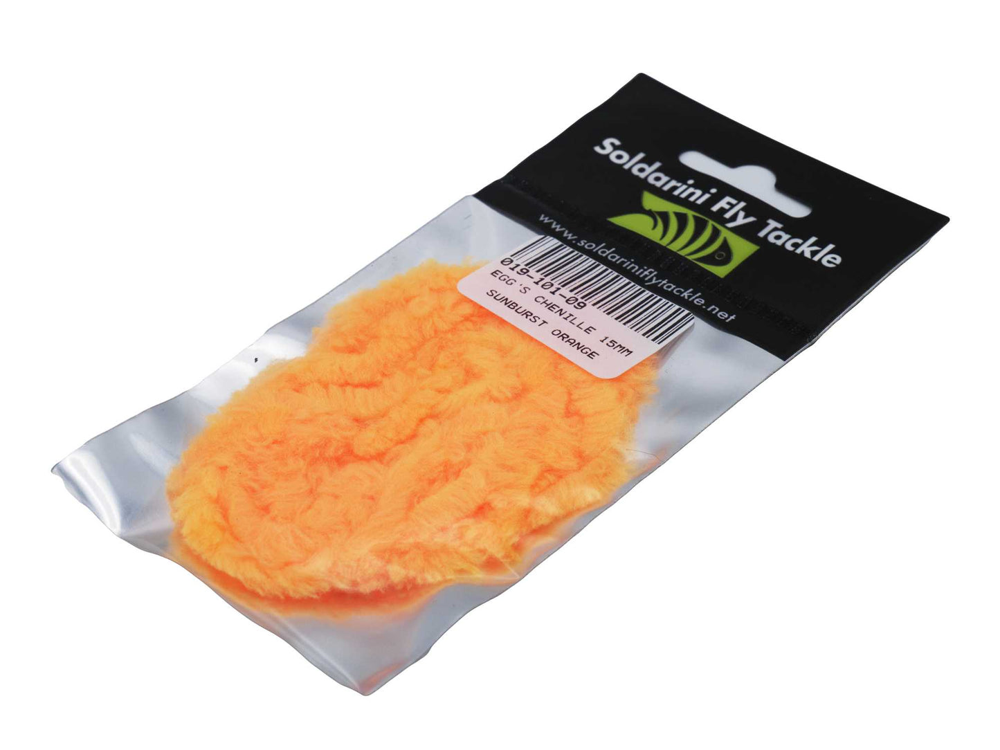 Eggs chenille 15mm  SUNBURST  ORANGE