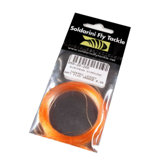 SFT Euronymph tapered leader 9 mt/30ft Fluo Orange 0,20mm